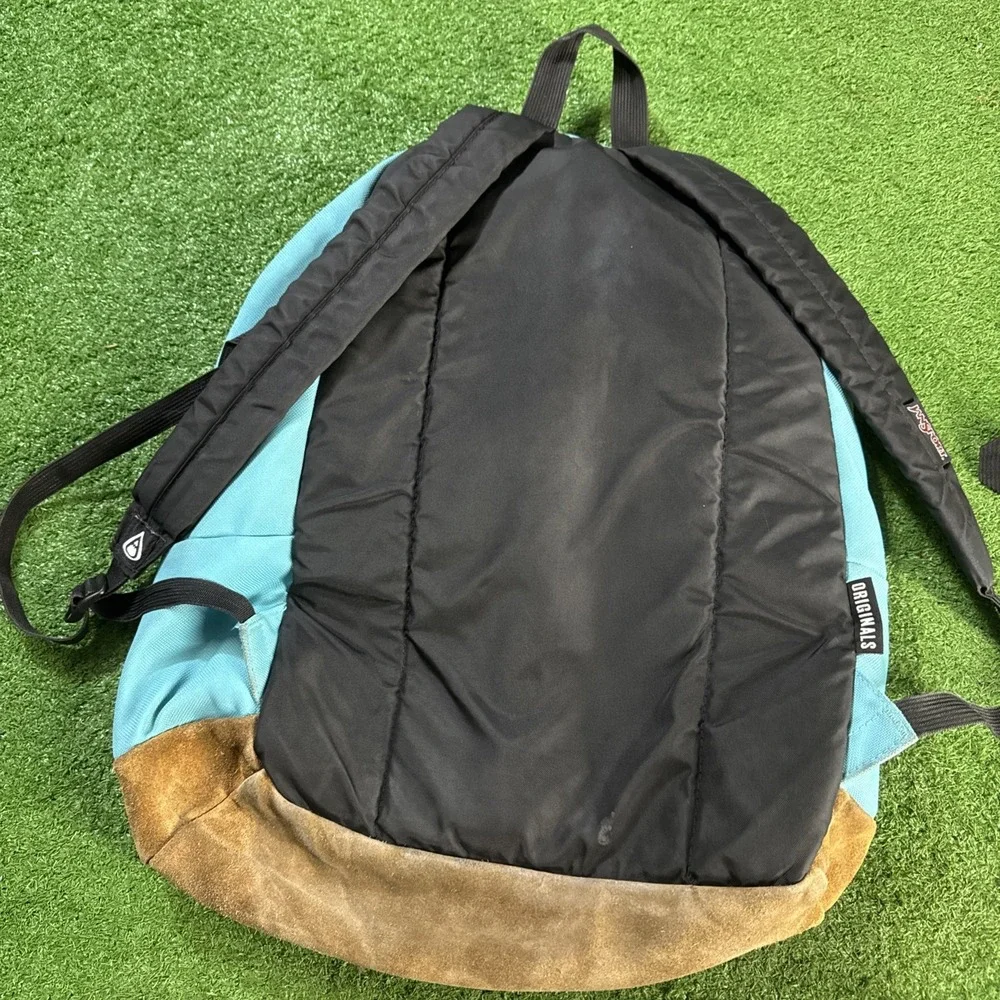 JanSport Right Pack Backpack Teal Blue Suede Bottom Classic Laptop‎ School Bag